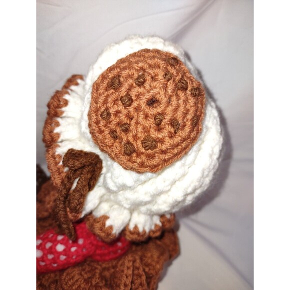 Vintage Crocheted Strawberry Shortcake 16in Doll Chocolate Chip Ice Cream - Picture 12 of 14